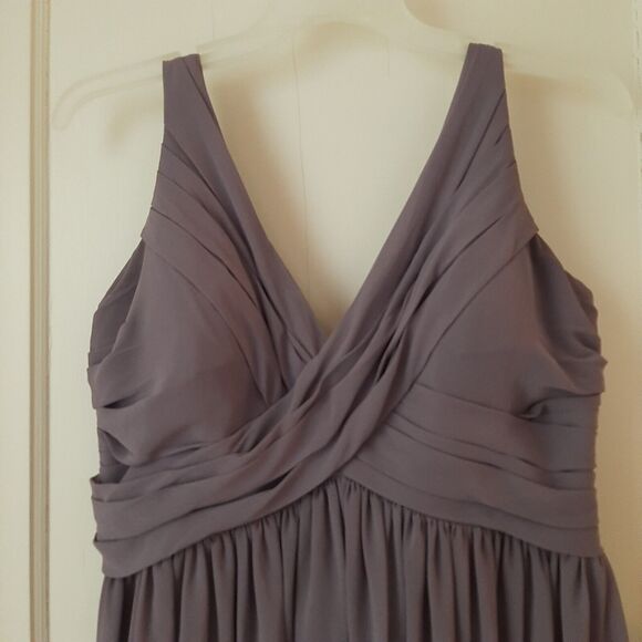 Sz 18 Bill Levkoff Dark Purple Formal Dress 40" total length Prom Bridesmaid - Picture 2 of 14